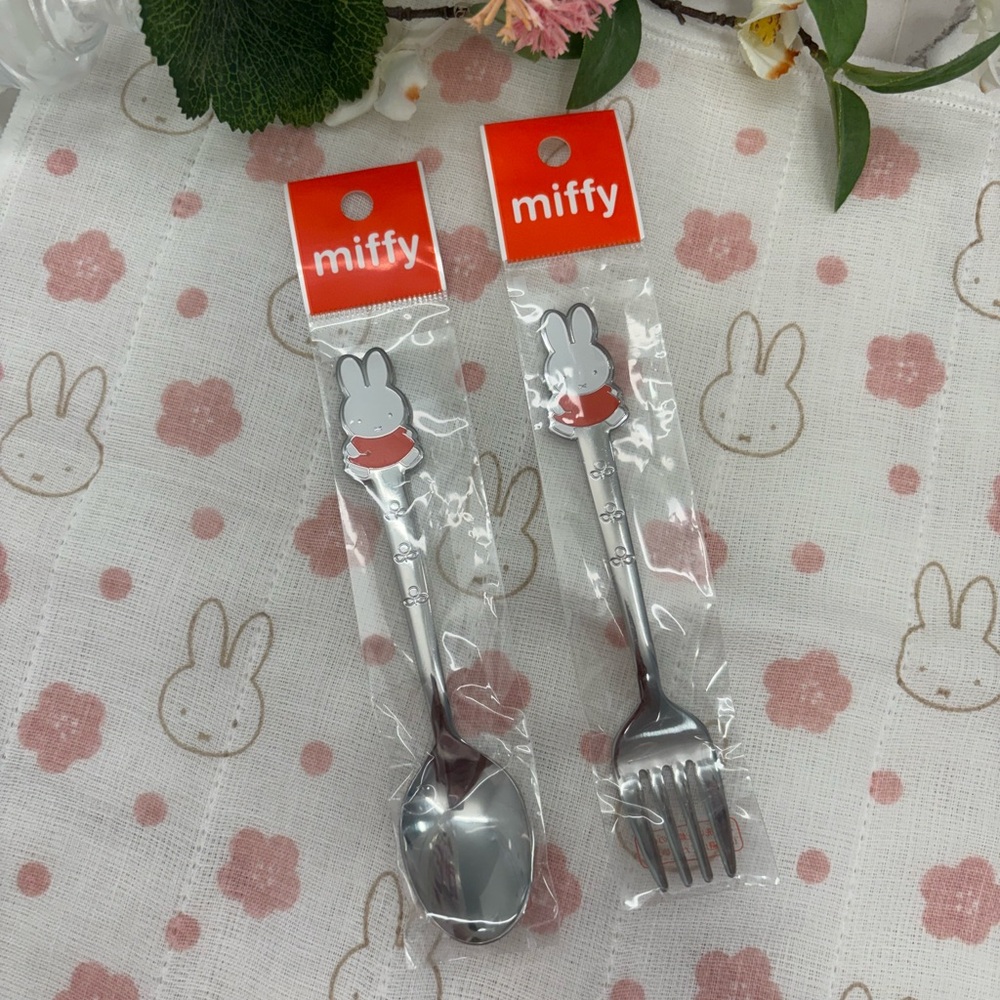 Sold:Adorable Miffy🐰💗Spoon and Fork Stainless Steel Set